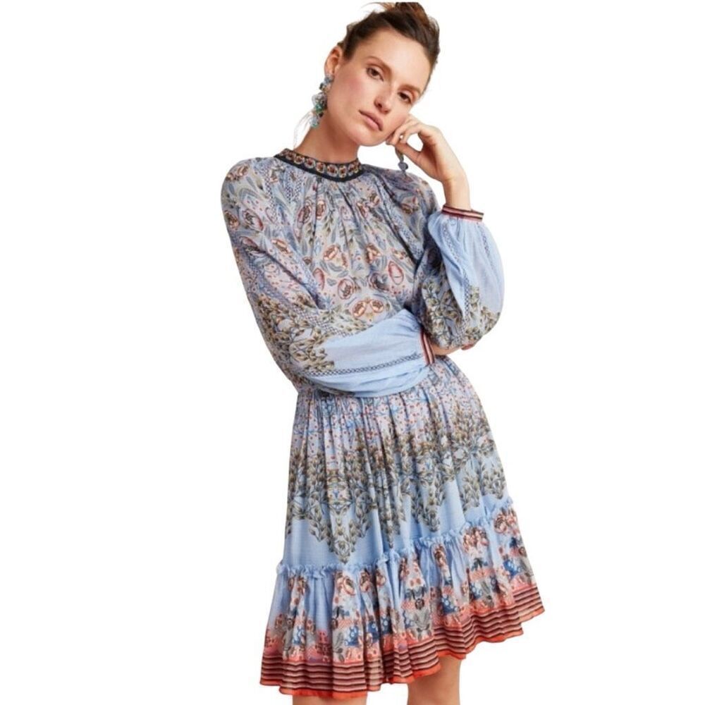 Bbanuni by Jyoti Anthropologie Beaded Mini Dress Size S